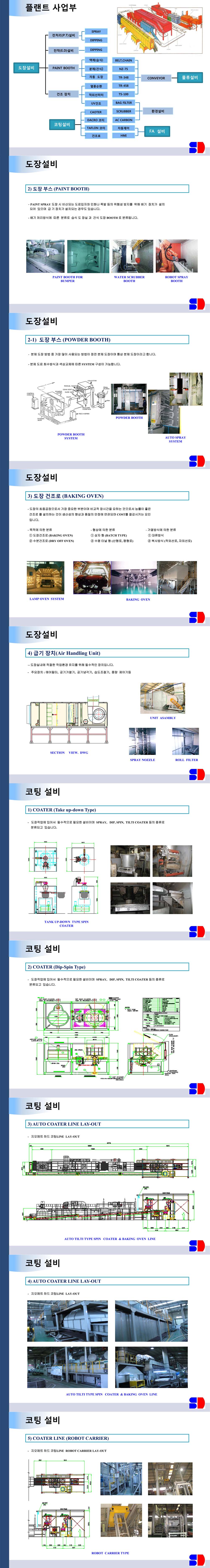 에스디테크 SDTECH sdtech 사업분야 도장 플랜트 사업부